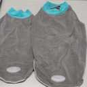 cyeollo 2 Pack Fleece Dog Sweater Stretchy Reflective , Teal & Grey XL and 2XL