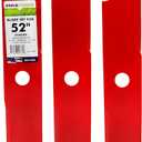 MaxPower 561155B 3 Hi-Lift Blade Set for 52" ExMark and Toro Mowers, Replaces OEM Numbers 109-6873-03, 140-1242