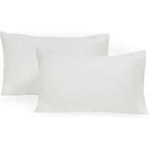 Organic Cotton White Standard Pillowcases - Set of 2, 21"x30", 100% GOTS Certified Organic Cotton, Cool, Crisp, Hypoallergenic, All-Natural, Luxurious, Pure White Pillowcases 