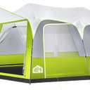 8/10 Person Instant Camping Tent, Pop-Up Family Tent for Instant Easy Setup, Spacious Interior, Includes Rainfly, Room Divider, Carry Bag, Backpacking Tents for Camping, Hiking, Sleepovers (Green)