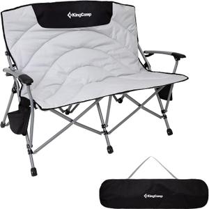 KingCamp Double Camping Chair, Oversized Heavy Duty Loveseat for Adults Portable Folding XL 2 Person Couch Padded Comfortable Two Seat with Cup Holder for Outdoor Lawn Backyard KingCamp Double Camping Chair, Oversized Heavy Duty Loveseat for Adults Portable Folding XL 2 Person Couch Padded Comfortable Two Seat with Cup Holder for Outdoor Lawn Backyard
