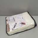 Extra Long Floor to Ceiling Drapes 108 Inches Long 2 Panels Set for Sliding Glass Door, Pinch Pleat Cream Sheer Curtain Privacy Light Filtering Bedroom Window Drapes 40"W x 108"L(Linen Blend Back Tab)