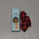 Malier Christmas Dog Collar with Bow tie, Christmas Classic Plaid Dog Collar Soft Durable Holiday Dog Collar for Small Medium Large Dogs Pet Puppy (Red & Black, Medium)