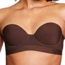 Pepper Strapless Bra | MVP Multiway Lightly Lined Strapless, Underwire Bra for Women with Convertible Straps (36AA, Espresso)