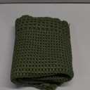 RESARE Christmas Waffle Bath Mat for Bathroom, Super Absorbent Bathroom Rugs Non Slip Machine Washable, Ultra Soft Quick Dry Boho Bath Rugs with Tassels for Floor, Bordered Design, 17"x24" Green