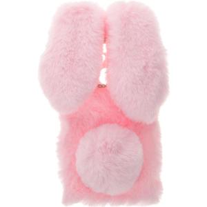 Mikikit Protective Phone Case for G Play 6.65 Inch Lightweight Fluffy Bunny Soft Cover Scratch Resistant Smartphone Shell Cute Animal Design (Pink)