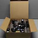 50 Pcs Plastic Spice Jars with Shaker Lids Containers Black Plastic Spice Bottles Seasoning Shaker Jars 3.3 Oz/ 100ml Seasoning Holder for Storing Herbs Powders