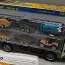 JOYIN 13 in 1 Dinosaur Toys for Kids 3-5, Dinosaur Truck with 12 Pull Back Cars, Birthday Gifts Toys for 3 4 5+ Year Old Boy, Transport Carrier Truck for Toddlers, Easter Kids Gifts