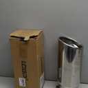 LCGP 5" Diesel Exhaust Tip, 6" Outlet 15" Long Truck Tip, Rolled Angle Cut Design, Polished Finish