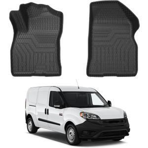 Mixsuper Front Floor Mats Compatible with 2015-2022 Ram ProMaster City All Weather Floor Liners 1st Row Mat Liner Set Black