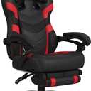 RESPAWN 110 Ergonomic Gaming Chair With Footrest Recliner - Racing Style High Back PC Computer Desk Office Chair - 360 Swivel, Lumbar Support, Adjustable Headrest Pillow, Padded Armrests - 2021 Red