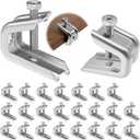 1/ 4" x 20 Beam Clamp Zinc Plated Steel with Harden Point Screws for 1/ 2 Inch Flanges & Threaded Wire Ring 50 Pack