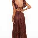 Petal & Pup Women's Harmony Maxi Dress (Brown, S)