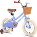 JOYSTAR Girls Bike for 2-12 Years Old Toddlers and Kids, 12" 14" 16" 18 20" Retro Style Kids Bike with Training Wheels, 18 20 Inch Children Bicycle with Kickstand
