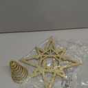 Daifunli Gold Christmas Tree Topper Nativity Scene Bethlehem Star Tree Topper Wooden Star Tree Topper Christmas Tree Ornaments Xmas Table Decor for Indoor Winter Holiday Party Supplies