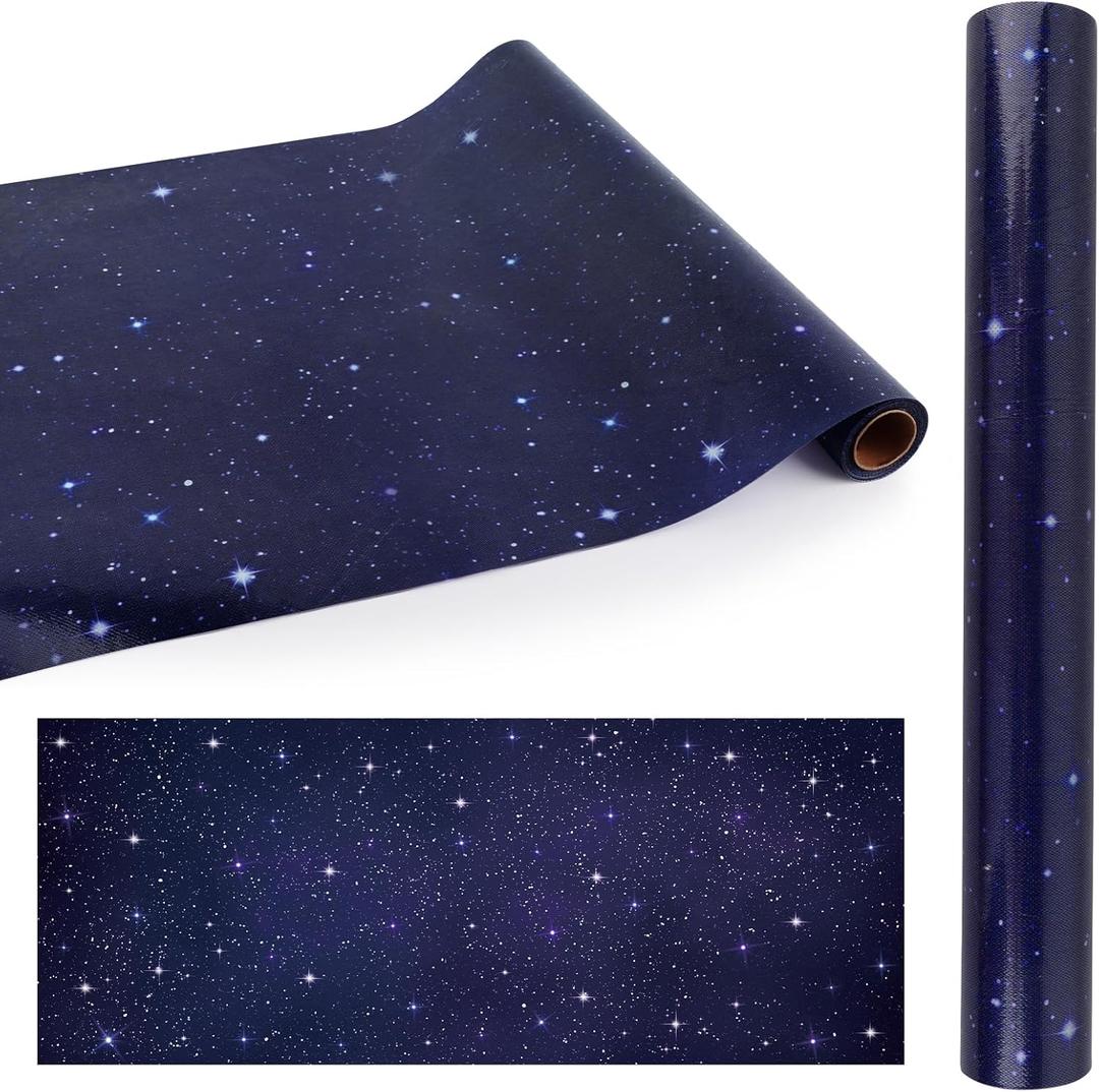 Outer Space Bulletin Board Roll Reusable Waterproof Bulletin Board Poster Non-Woven Fabric Bulletin Boards Roll Background for Classroom Decorations Home Wall Decor 15.7" x12ft