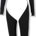 Dreamgirl Women's Black Bodystocking & Belt, O/S