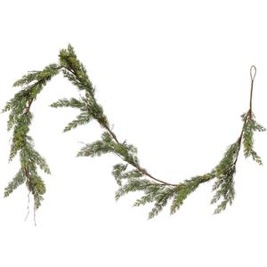 Creative Co-Op 84" L Faux Cedar Garland, Green