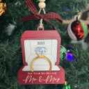 2 x Wedding Gifts, Mr & Mrs Ornament 2025 - First Christmas Mr and Mrs Ornaments Gifts Wedding Ideas for Newly Wed, Bride, Future Mr & Mrs - Just Married Wood Ornament 2025 (The Year)