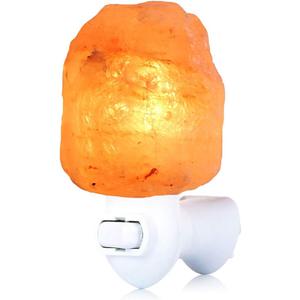 Himalayan Salt Lamp Night Light Plug in, Certificated 360 Degree Rotatable Wall Plug with Extra 2 Replacement Bulbs Bathroom Bedroom Night Light, Pink Crystal Rock Salt Hand Crafted (Natural-1 pack)