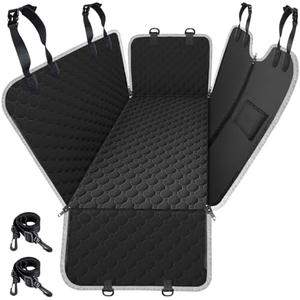 Mancro Dog Car Seat Cover for Back Seat, 2025 Upgraded 600D Heavy Duty Waterproof & Scratch-Resistant Dog Hammock for Car, Back Seat Pet Cover for Dogs with Sedan, Trucks and SUVs, Standard, Black