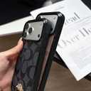 Phone Case for iPhone 17 Pro Max Case for Women Men,Luxury Monogram Design Classic Slim Shockproof Protective Cover Case,Compatible with iPhone 17 Pro Max 6.9(Black)