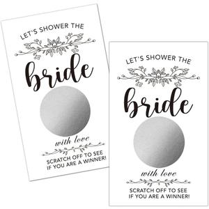 Haizct 50 Pack Flower Plants Scratch Off Game Cards for Country Wedding, Bridal Lottery Tickets, Wedding Shower Ideas