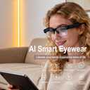 AI Smart Glasses with Camera, 8MP HD Video Recording, Real-Time Translation, Voice Assistant, camera glasses,ai glasses,Open-Ear Audio, Metal Frame, Auto Color-Changing Lenses for Travel & Vlogging