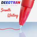 2 x deegtran Pens Bulk, 30 Pack No Bleed Red Ink Click Pens with Soft Grip, Wholesale Retractable Ballpoint Pens for Office School, Medium Point Smooth 1.0MM