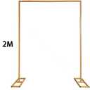 2.5m Wedding Arch Rectangular, Gold Metal Frame for Wedding Arch, Flower Frame, Garden Arch, Gold, Metal, Wedding Arch, Wedding for Birthdays, Parties, Banquet Decorations