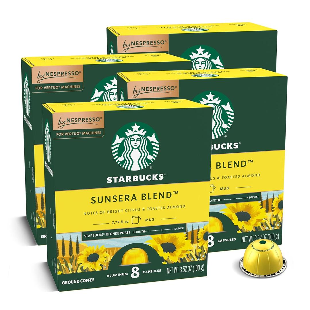 Starbucks by Nespresso Vertuo, Sunsera Blend, 32-count Coffee Pods, Brews 7.8 oz. (EXP 06/20/26)