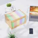 LONTAI Bamboo Hanging File Organizer, Office Desk File Organizer for Letter Size, Wood Hanging File Folders Organizer Record Holder Storage Stand Bookshelf Easy Assembly, Natural