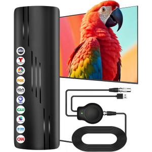 2025 Tv Antenna Indoor Outdoor, Supports 8K 4K 2K 1080P Tv Antenna for Local Channels, 2200+ Miles TV Antenna with Signal Booster Amplifier, Waterproof Digital Antenna for Smart Tv