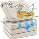 SUNROX DryFast Foam Outdoor Chair Cushion with DryMesh Drainage, All-Weather FadeShield Water Resistant Patio Furniture Cushions, Ultra Durable Patio Chair Cushions 17"x16", 4 Pack Cream