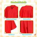 Matte Preschool and Kindergarten Graduation Cap Gown Set with Year Charm Tassel (Red)