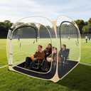 ARCTICSEA Thickened PVC Sports Tent - All-Weather Shelter Pod for 2-6 Person, Pop-Up Shelter, Instant Setup, Removable Top & Sealed Floor for Outdoor Events, Soccer, Rugby New 2-2