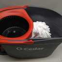 O-Cedar EasyWring Microfiber Spin Mop, Bucket Floor Cleaning System, Red, Gray, Standard