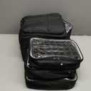 Large Tattoo Case Tattoo Travel Case with 2 Inner Removable Pouches- Waterproof Oxford Fabric Tattoo Travel Storage Bag for Large Tattoo Stencil Printer and Tattoo Supplies (Black Bag Only)