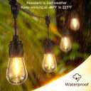 XMCOSY+ 96FT Outdoor String Lights, Patio Lights Outdoor Waterproof with 32 Shatterproof Bulbs, LED Hanging Light for Outside Porch Backyard Garden Party Balcony Decor