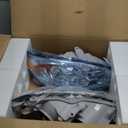 AS Headlight Assembly Compatible with 2002 2003 2004 TOYOTA CAMRY Headlight Chrome Housing Amber Reflector Clear Lens Driver and Passenger Side Pair Not Fit Solora Models