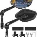 Bike Mirror Handlebar Mount, HD Wide Rear View Bicycle Mirrors for Handlebars with Scratch Resistant Glass, 360°Adjustable Bike Rear View Mirror for Scooter, Motorcycle, Bikes (HD Lens: 1 Pair)