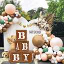 4 Pcs Cielito Lindo Baby Shower Party Decorations Mexican Papel Picado Baby Boxes with Letters Platos De Barro Mexicanos Blocks Boxes Decor for Cinco De Mayo Fiesta Gender Reveal Birthday Photo Props