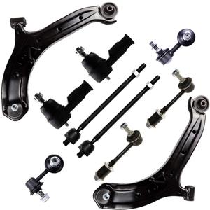 SCITOO 10pcs Suspension Kit Front Lower Control Arm Inner Outer Tie Rod End Front Rear Sway Bar Links Fit 2000-2005 For Hyundai Accent