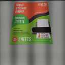 JOYEZA Premium Printable Vinyl Sticker Paper for Inkjet Printer - 25 Sheets Matte White Waterproof, Dries Quickly Vivid Colors, Holds Ink well- Tear Resistant - Inkjet & Laser Printer