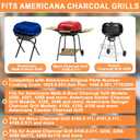 Grill Parts for Aussie Charcoal Grill Parts Americana Grill Replacement Parts Walk-A-Bout, Sizzler, Swinger & Traveler,1PC 1025.8.001 Charcoal Grate &1PC 1040.8.001 Ash Pan for Americana 3000-4000 SER
