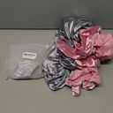 Satin Pack n Play Sheet Set 2 Pack Ultra Soft Silk Fitted Mini Crib Sheets Playard Sheet Protect for Baby Hair and Skin, Grey & Pink