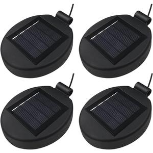Solar Lantern Top LED Panel Lantern Lid Lights Replacement Part for Outdoor Flower DIY Solar Flower Lights Garden Patio Decor (4PCS)