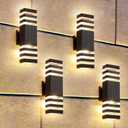 4 Pack Square Up and Down Lights Outdoor Light Fixture,14W IP65 3000K 1100LM Warm White,Porch Lights Outdoor, Aluminum Outdoor Sconce Lights,Exterior Lights for House Porch Garage