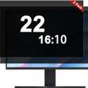 [2-Pack] 22 Inch Computer Privacy Screen Filter (16:10 Aspect Ratio) - Removable, Anti Glare & Blue Light Blocking, Compatible with HP Dell ASUS Acer Samsung Monitors