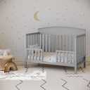 Graco Benton 5-in-1 Convertible Crib GREENGUARD Gold Certified, Converts from Baby Crib to Toddler Bed, Daybed and Full-Size Bed, Fits Standard Full-Size Crib Mattress (Pebble Gray)